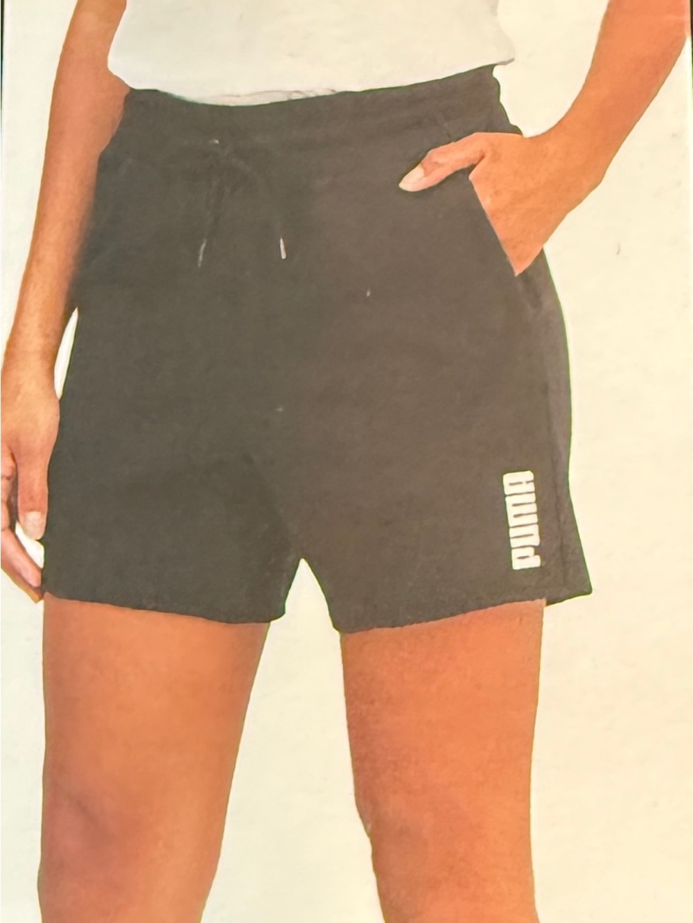 Puma Women's Athletic Drawstring Shorts, Black, Small